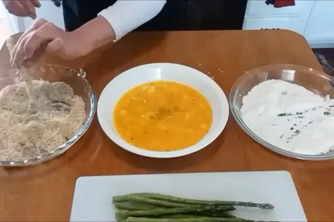 Coating the Asparagus