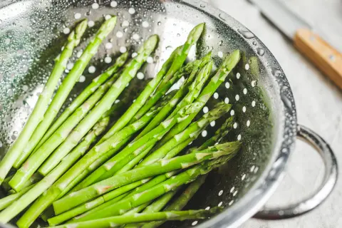 Prepping the Asparagus