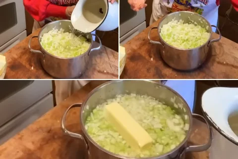 Boil Celery and Onions
