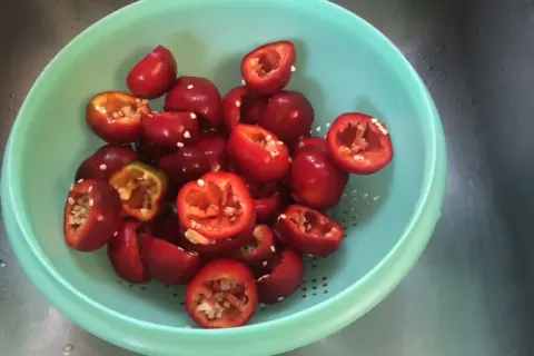 Prep the Cherry Peppers