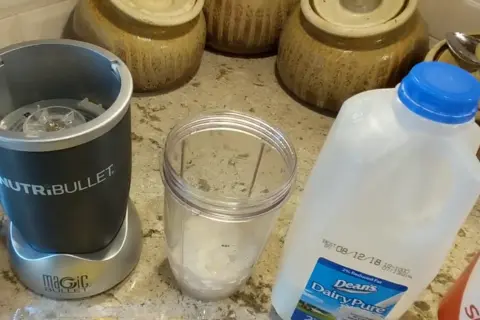 Add the Ice and Milk