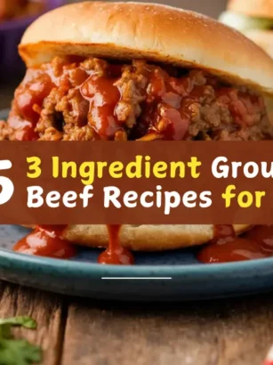 3 Ingredient Ground Beef Recipes for Two